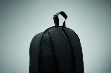 Logotrade advertising product image of: A 15-inch laptop backpack made of recycled pre-consumer cotton and recycled polyester with customizable printing.